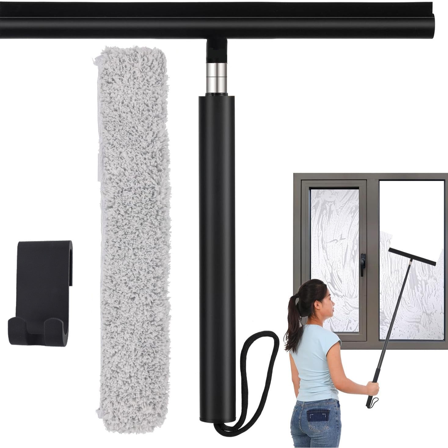 VeroClean | Telescopic Squeegee For Streakless Glass