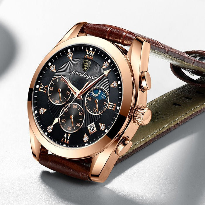 Onyx Valor férfi karóra zafír kristállyal és fekete számlappal