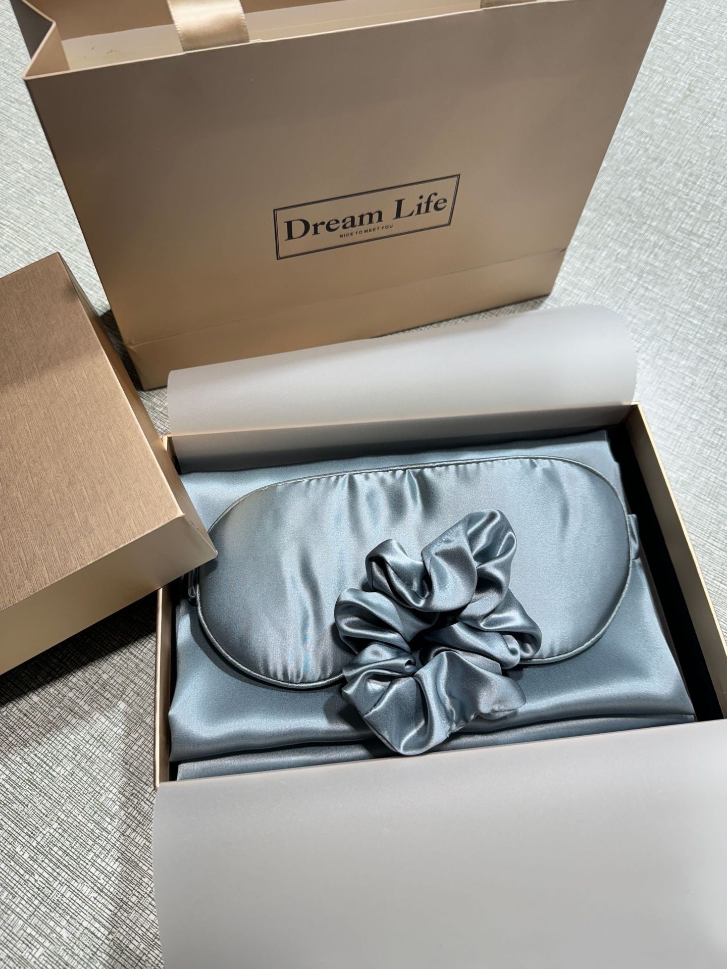 夜曲丝绸睡眠套装含枕套与眼罩