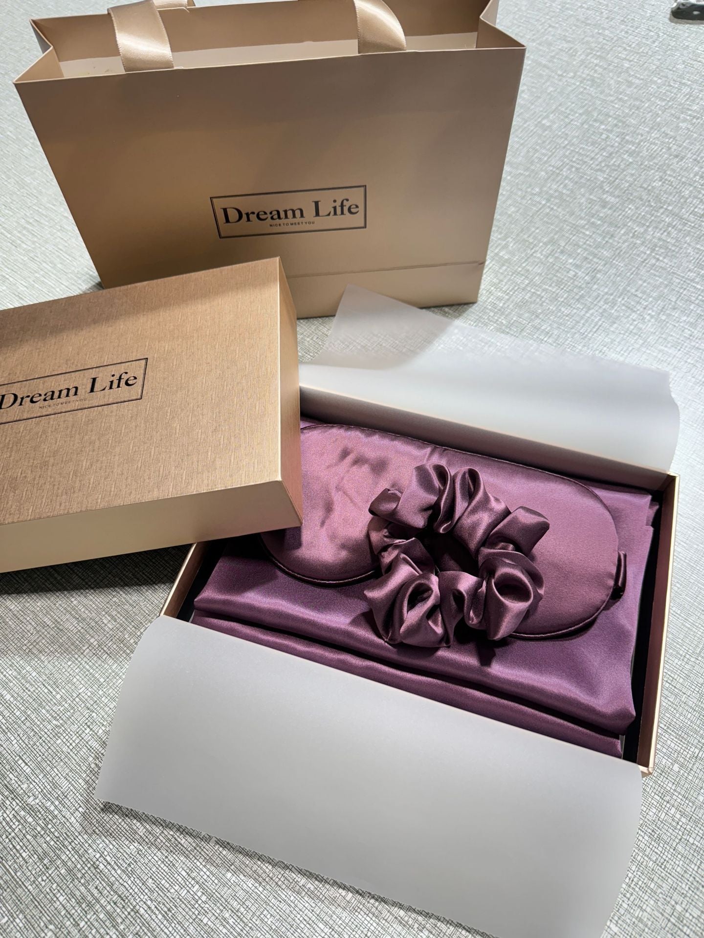 夜曲丝绸睡眠套装含枕套与眼罩