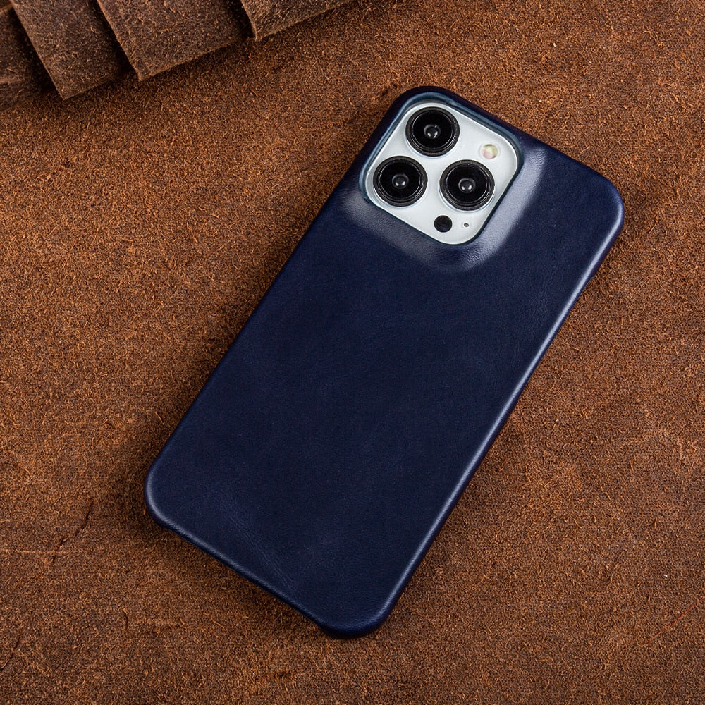 Oil Wax Genuine Leather Nova iPhone Case By Nova Creations