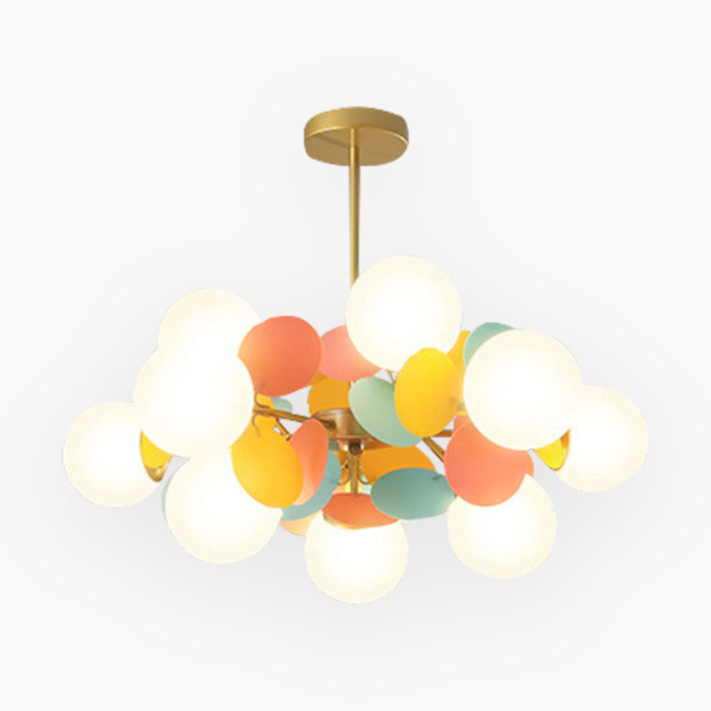 Chandelier With Modern Artistic Opal Colorful Design