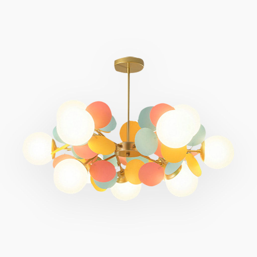 Chandelier With Modern Artistic Opal Colorful Design