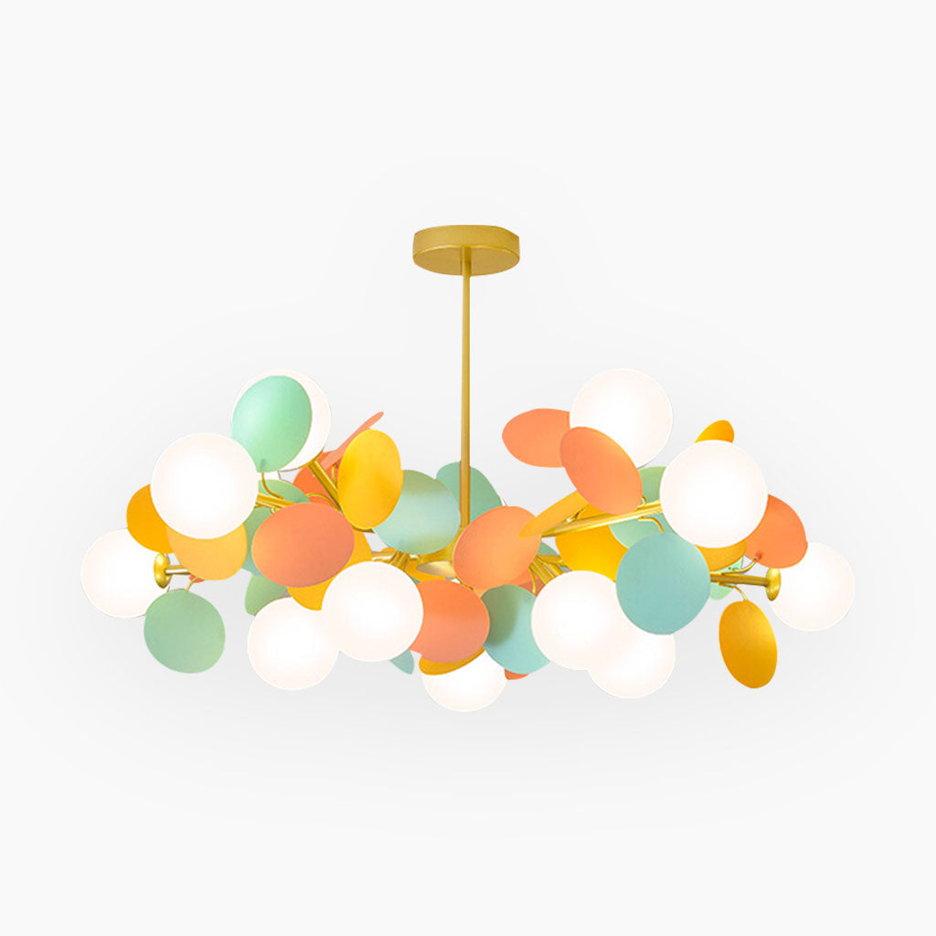 Chandelier With Modern Artistic Opal Colorful Design