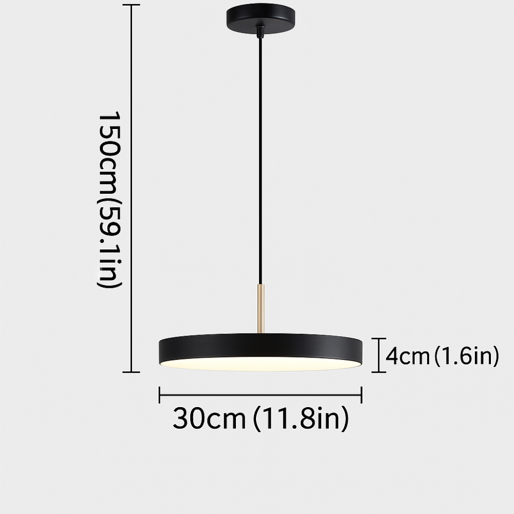 Aurelin | Round Minimalist LED Pendant Ceiling Light
