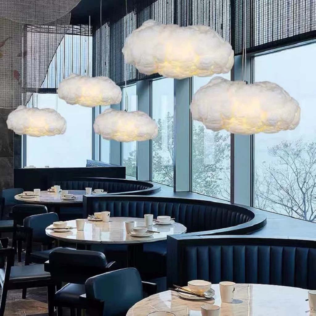 Nordic Unique Cotton Cloud Pendant Light Ceiling Fixture