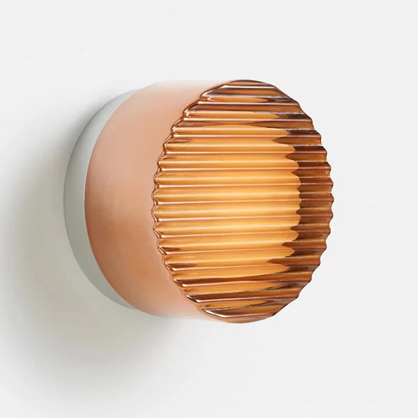 Contemporary Round LED Wall Light With Frosted Diffuser For Indoor And Outdoor
