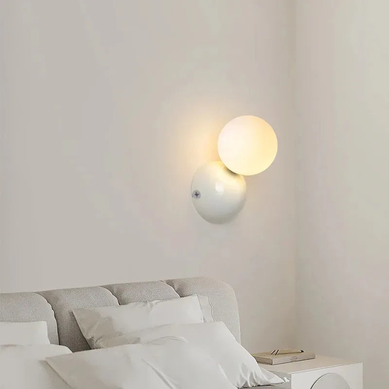 Quorra Cream Wall Lamp With Frosted Glass Shade Soft Glow