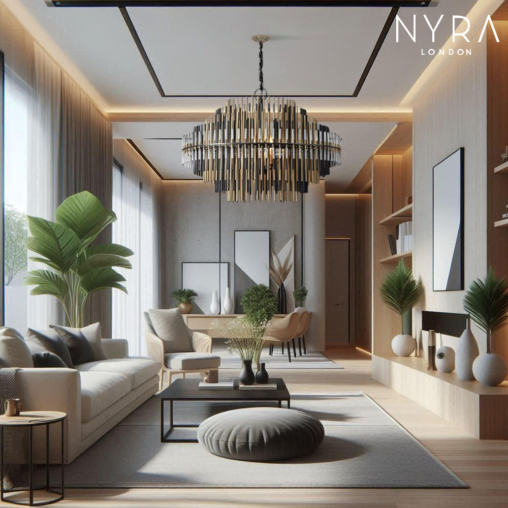 Lyraelle | Art Deco Crystal Iron Rectangle Chandelier