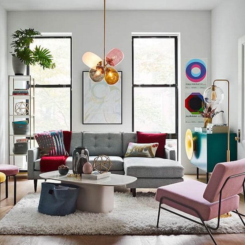 Vellara Colorful Glass Pendant Light In Postmodern Style