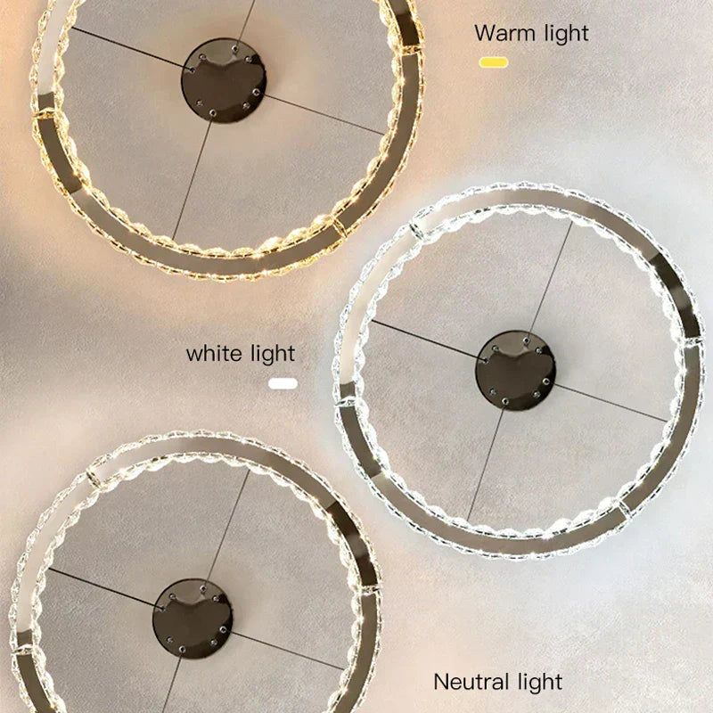 Aurea rozsdamentes kristály mennyezeti csillár arany kivitelben