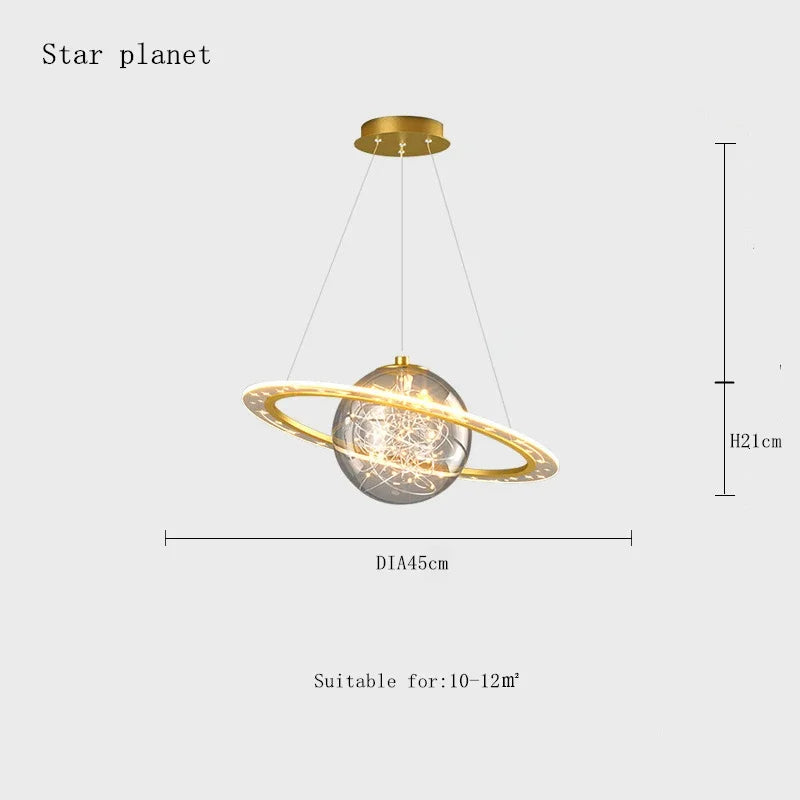 Lumenix Orbit LED Chandeliers for Kids Planets and Stars