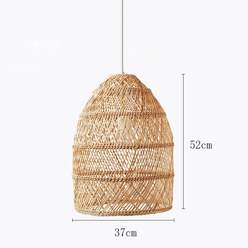 Zarela Rattan Pendant Light with Adjustable LED Glow