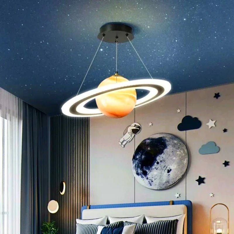 Lumenix Orbit LED Chandeliers for Kids Planets and Stars