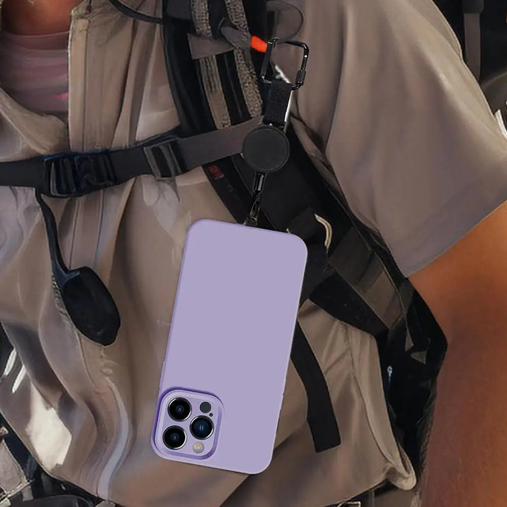 Udtrækkelig telefonholder med tyverisikret bælteclipsdesign