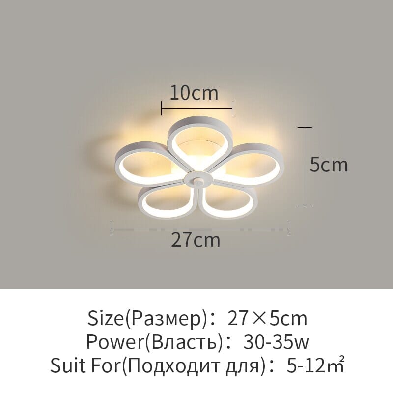 NovaLume Modern LED Ceiling Light Metal Body Acrylic