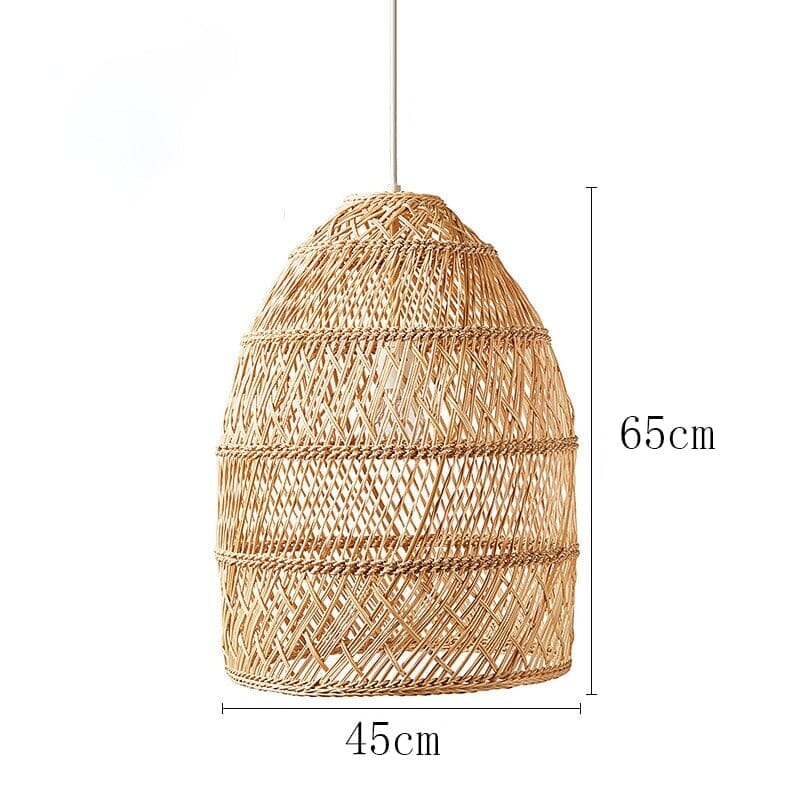 Zarela Rattan Pendant Light with Adjustable LED Glow