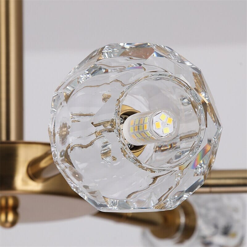 NovaLume Crystal LED Pendant Light With Metal Frame