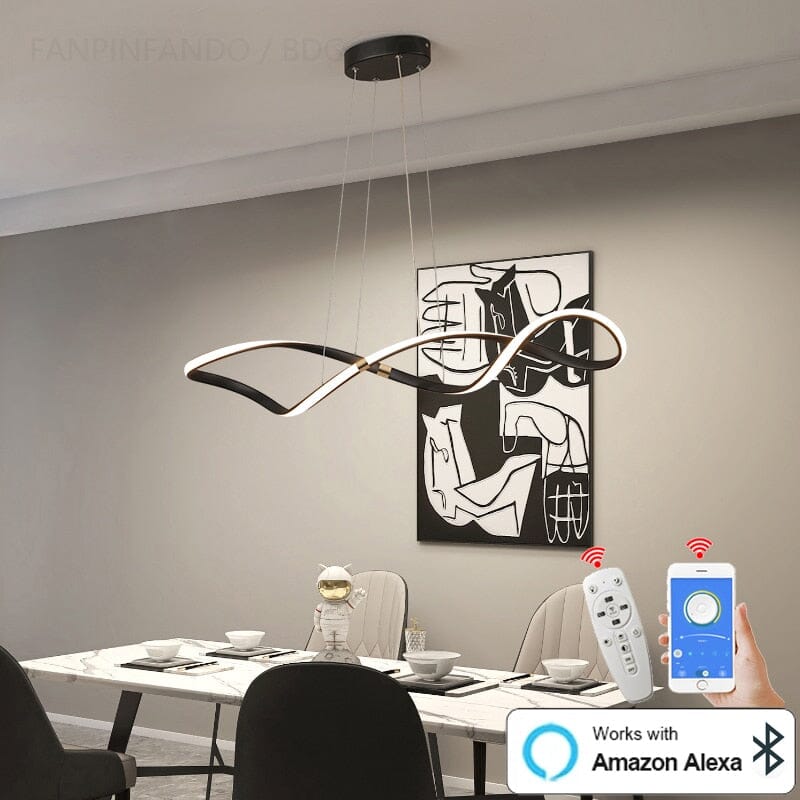 Candeeiro de Pendurar Espiral Elara Design Nórdico Moderno Escandinavo