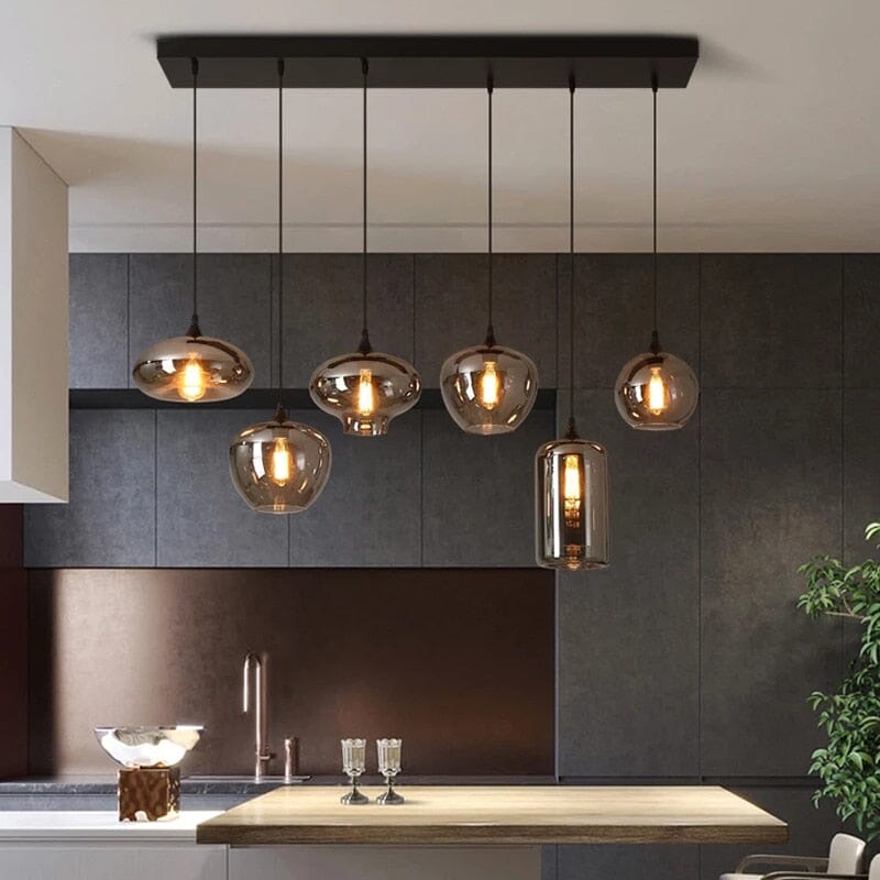 Lyra Glass Chandelier | Nordic Adjustable Height Light