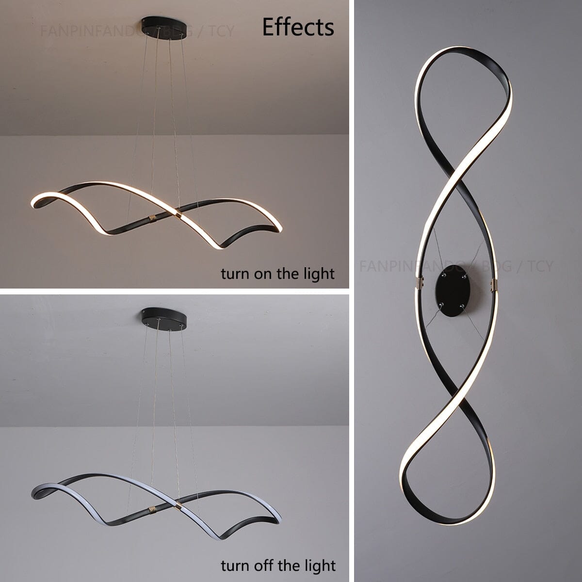 Candeeiro de Pendurar Espiral Elara Design Nórdico Moderno Escandinavo