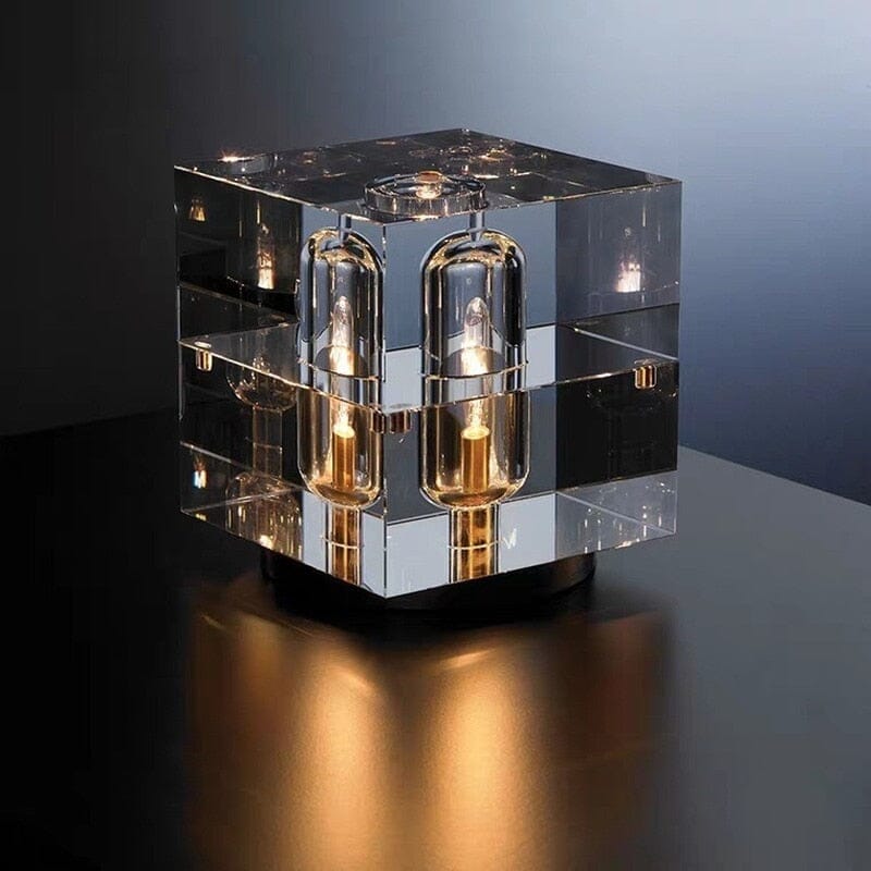 Candeeiro de Secretária AstraLume Nordic Crystal com Luz LED de Realce