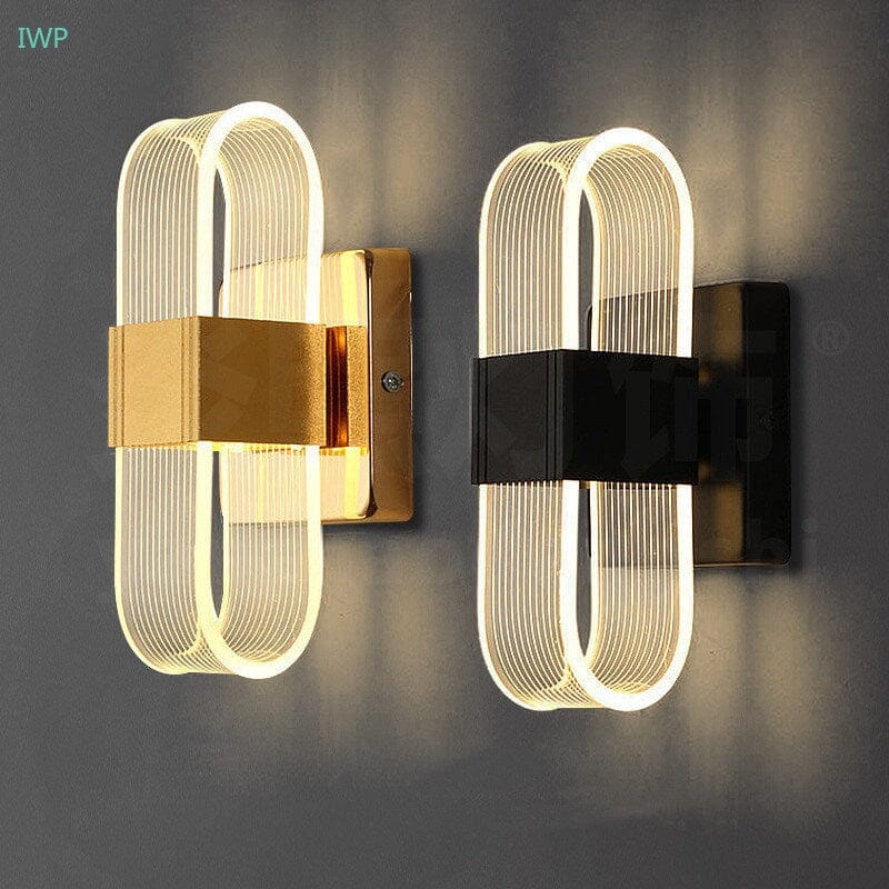 ElaraLux Acrylic LED Wall Light with Metal Frame Finish
