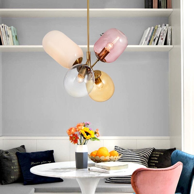 Vellara Colorful Glass Pendant Light In Postmodern Style