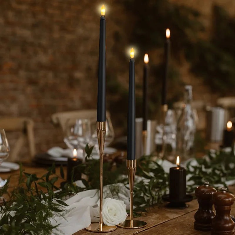 UmbraGlo LED zwarte taps toelopende kaarsen voor Halloween en bruiloften