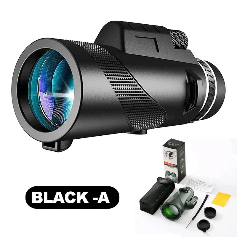 BAK4 Prism 80x Magnification Professional Monocular Telescope