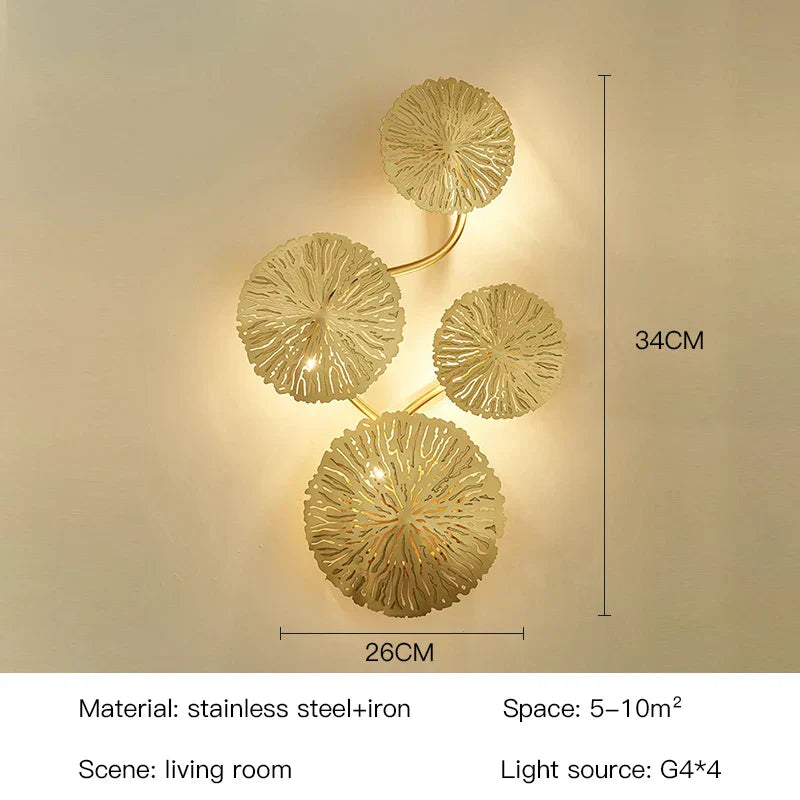 SylvaLeaf Lotus Leaf Wall Lamp Modern Ambient LED Light