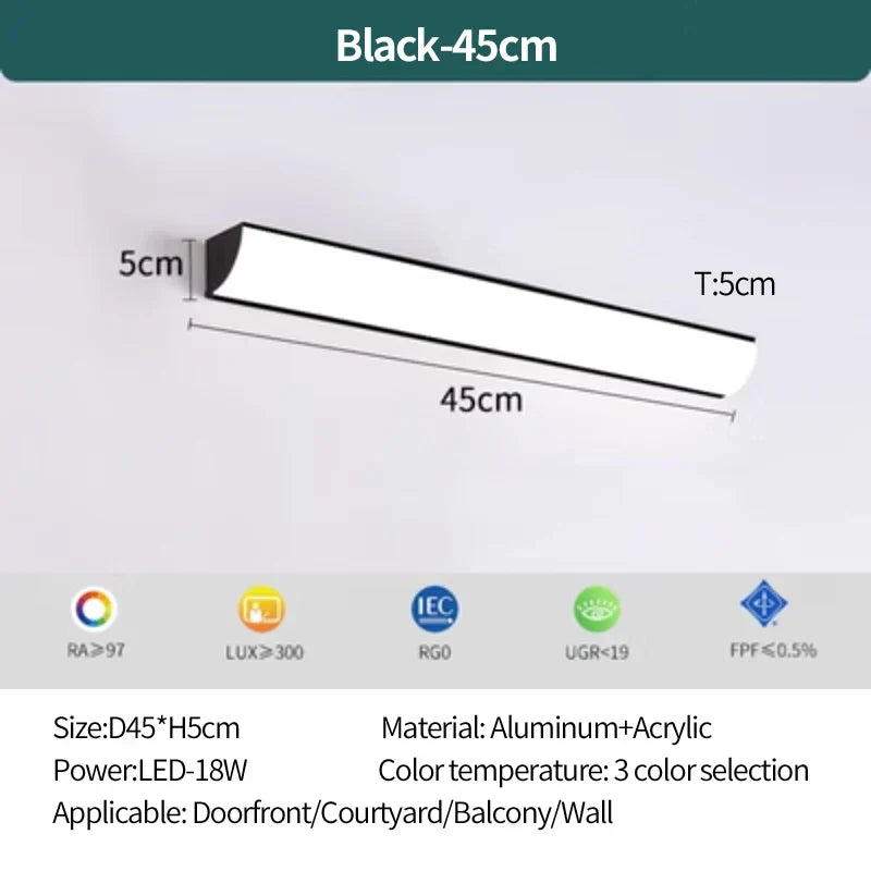 Astraea Outdoor Wall Lamp Rust Resistant LED Light Durable