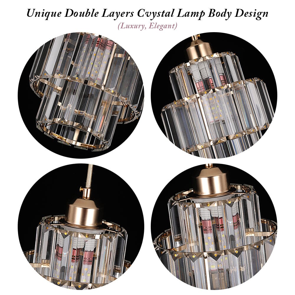 Lyra kristály medálok modern belső terekhez fekete vagy arany színben