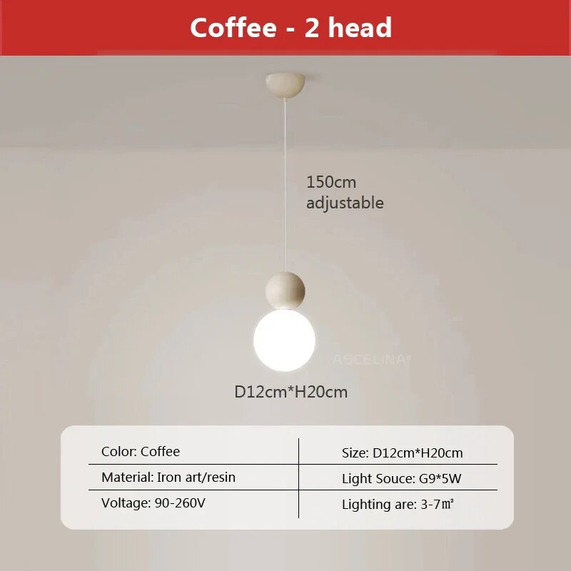 LumoSphere-riippuvalaisin pallon muotoinen ympäristön hehkun luomiseksi