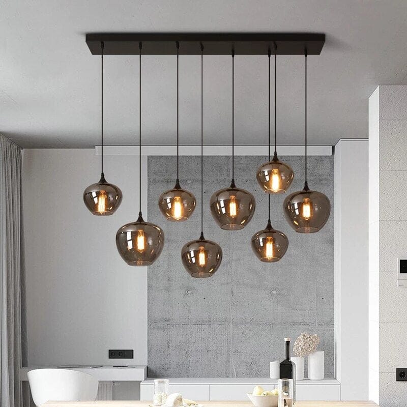 Lyra Glass Chandelier | Nordic Adjustable Height Light