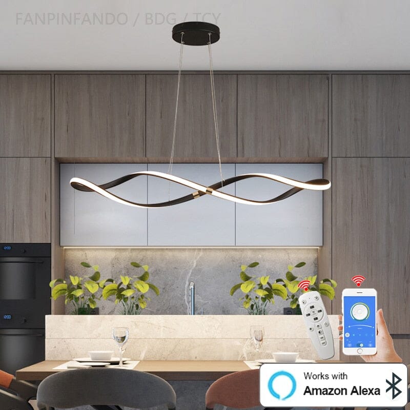 Candeeiro de Pendurar Espiral Elara Design Nórdico Moderno Escandinavo