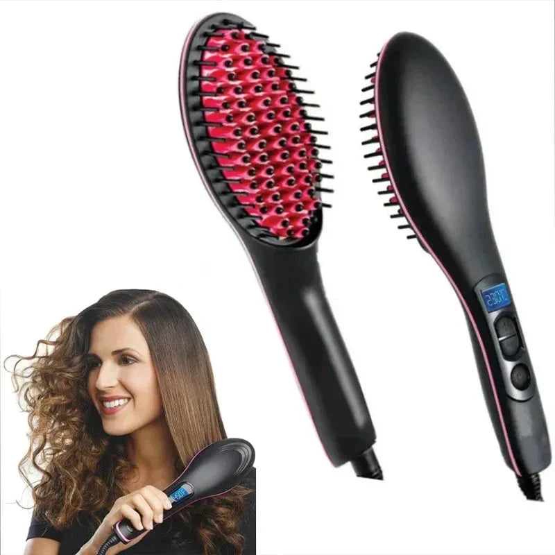 Brosse Lissante Chauffante VellaGlow Pour Cheveux Lisses
