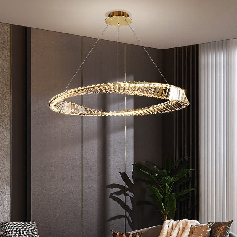 Aurelle Crystal Ring Chandelier Modern Ceiling Light