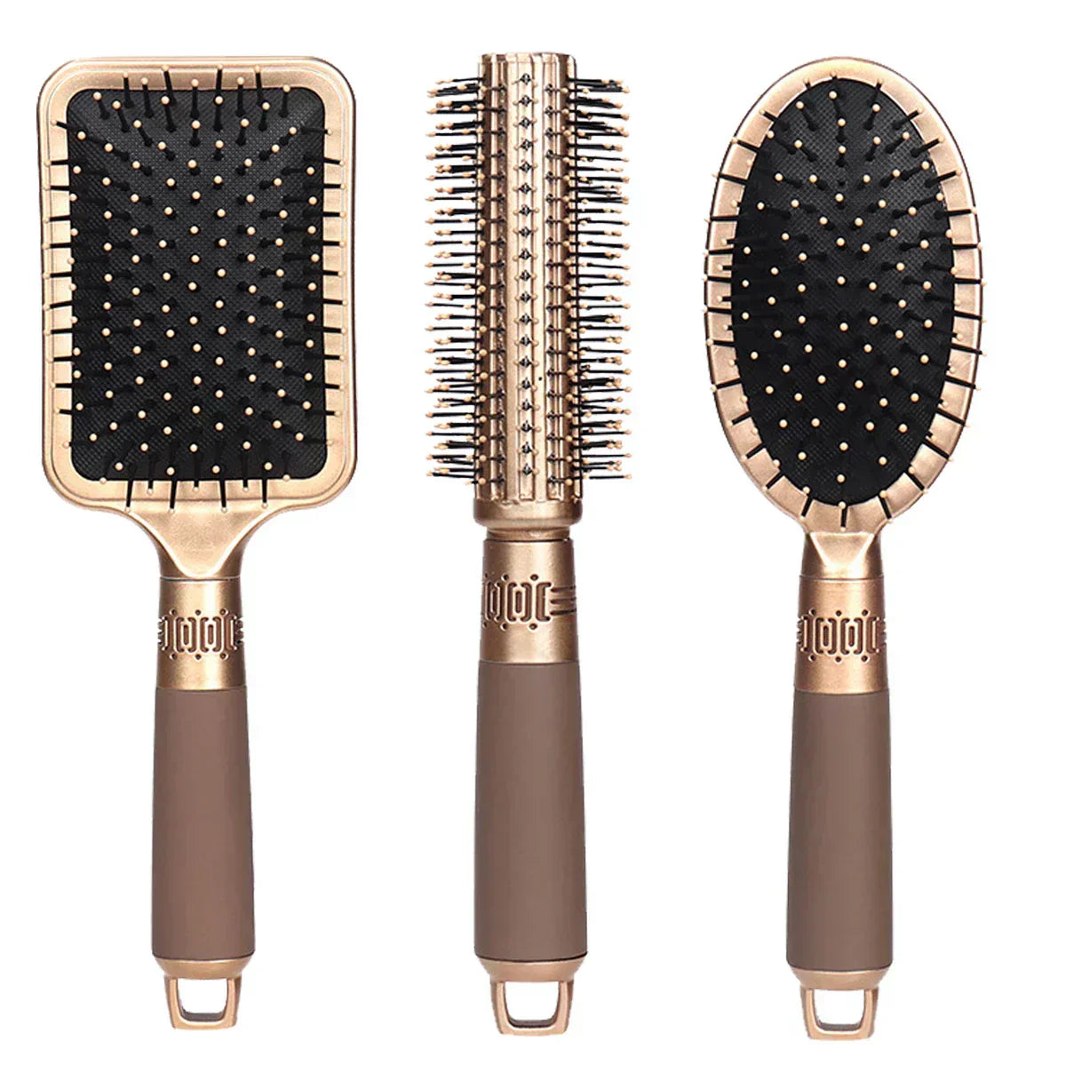 Brosse à palette VeloraWave avec coussin d'air antistatique pour cheveux bouclés