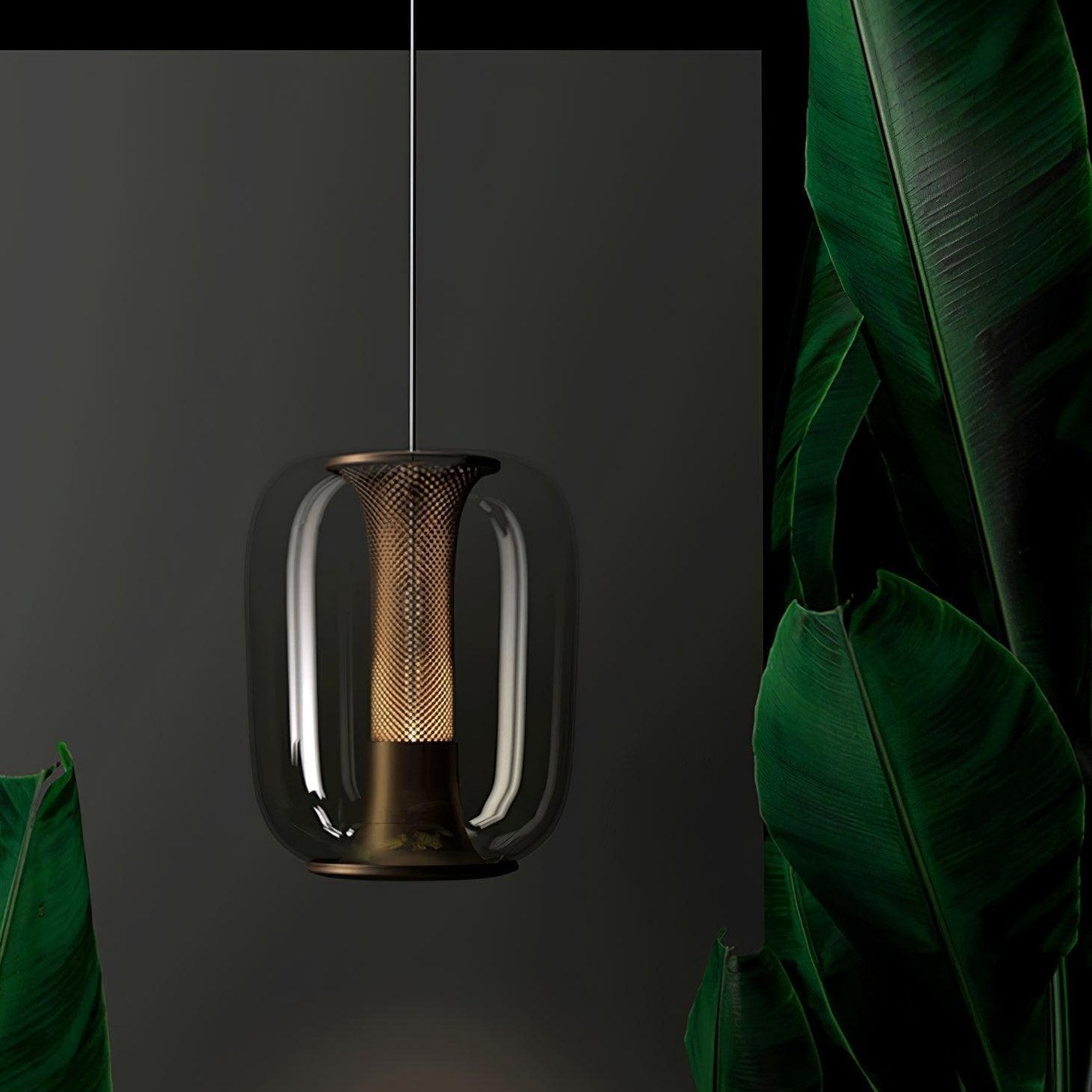 מנורות תלייה מזכוכית אוריאה לחדרי מגורים עם זוהר רך וחמים