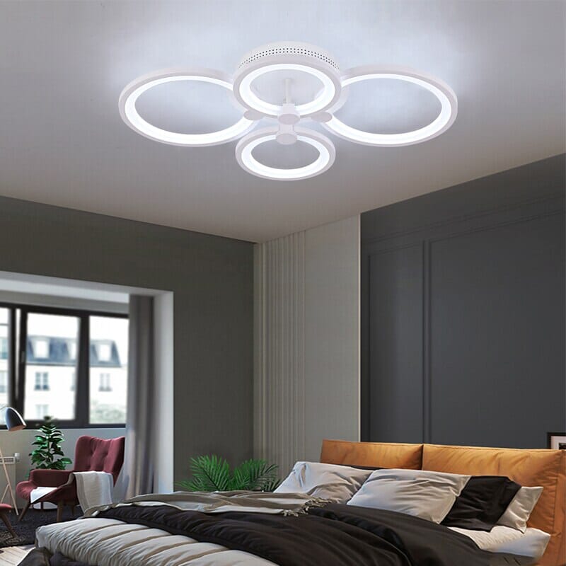 NovaRing Modern Ring Acrylic Ceiling Light With Remote