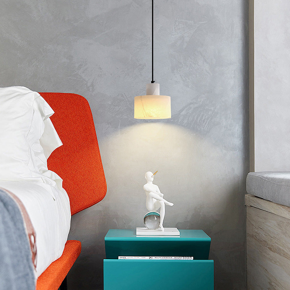 Liora White Marble Pendant Light in Scandinavian Minimalist Style