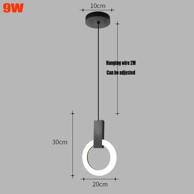 VesperHalo Ceiling Pendant Light Circular Modern Fixture