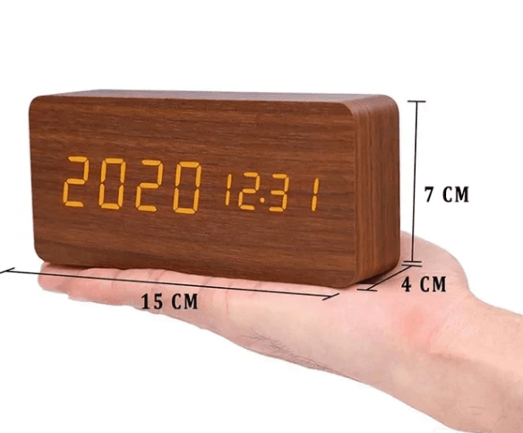 Orologio a LED LumaWood con Controllo Vocale per Qualsiasi Stanza