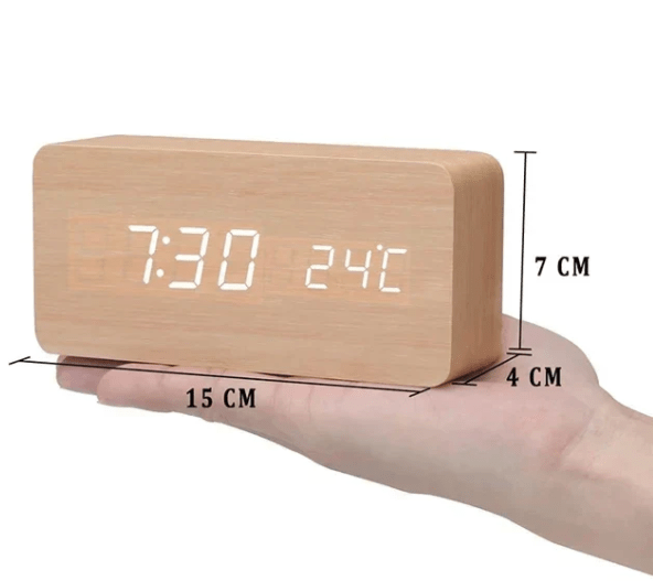 Orologio a LED LumaWood con Controllo Vocale per Qualsiasi Stanza