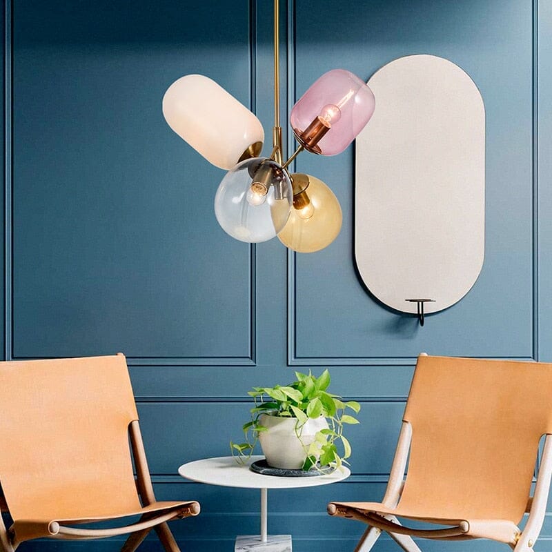 Vellara Colorful Glass Pendant Light In Postmodern Style