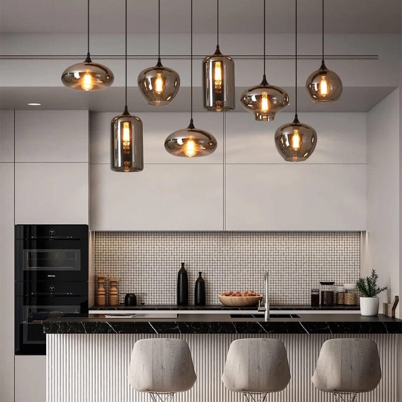 Lyra Glass Chandelier | Nordic Adjustable Height Light