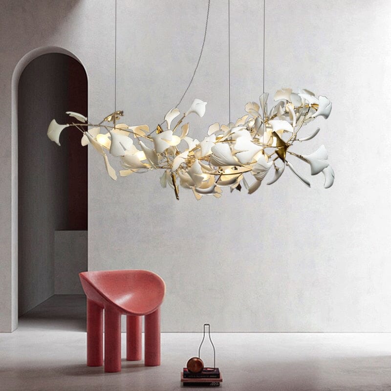 Aurelia Porcelain Leaves Pendant Light Adjustable Length