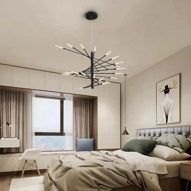 Astrae Spiral Chandelier Modern Loft Ceiling Light By Solene