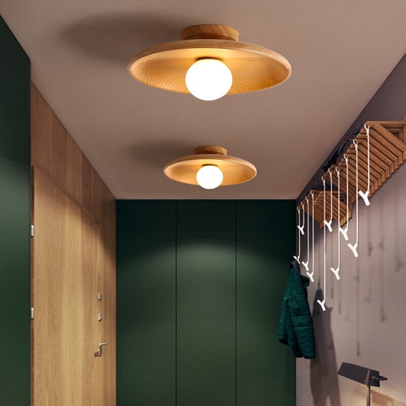 NovaBamboo Ceiling Light With Warm LED Glow For Homes